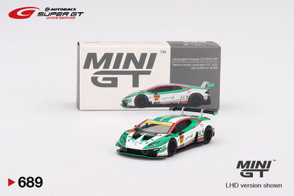 Mô hình xe Mini GT 1:64 Lamborghini Huracán GT3 EVO2 #87 Bamboo Airways Lamborghini GT3 JLOC 2023 SUPER GT SERIES - MGT00689