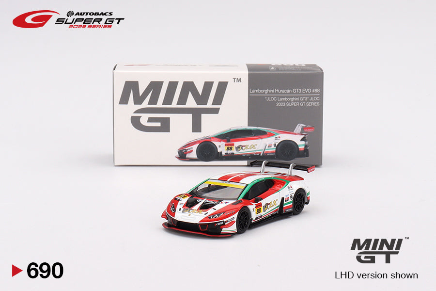 Mô hình xe Mini GT 1:64 Lamborghini Huracán GT3 EVO2 #88 JLOC Lamborghini GT3 JLOC 2023 SUPER GT SERIES - MGT00690