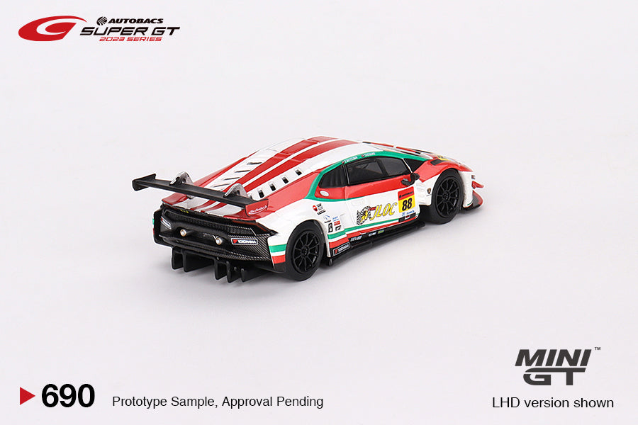 Mô hình xe Mini GT 1:64 Lamborghini Huracán GT3 EVO2 #88 JLOC Lamborghini GT3 JLOC 2023 SUPER GT SERIES - MGT00690