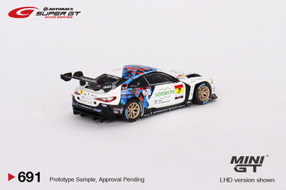 Mô hình xe Mini GT 1:64 BMW M4 GT3 #7 Studie BMW M4 BMW M Team Studie x CRS 2023 SUPER GT SERIES - MGT00691