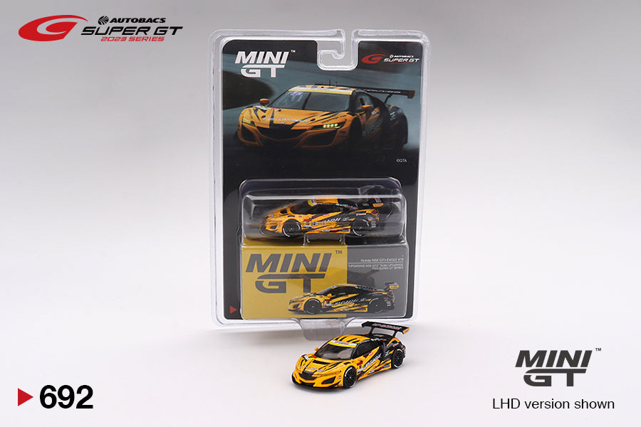 Mô hình xe Mini GT 1:64 Honda NSX GT3 EVO22 #18 UPGARAGE NSX GT3 TEAM UPGARAGE 2023 SUPER GT SERIES - MGT00692