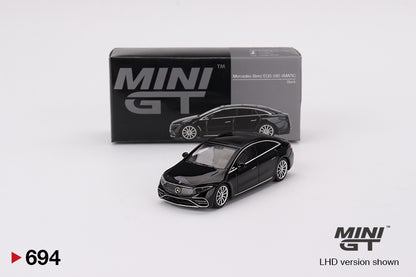 Mô hình xe Mini GT 1:64 Mercedes-Benz EQS 580 4MATIC Black - MGT00694