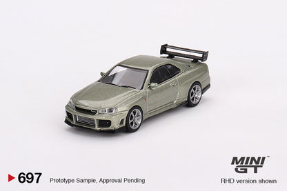 Mô hình xe Mini GT 1:64 Nissan Skyline GT-R (R34) Tommykaira R-z Millenium Jade - MGT00697