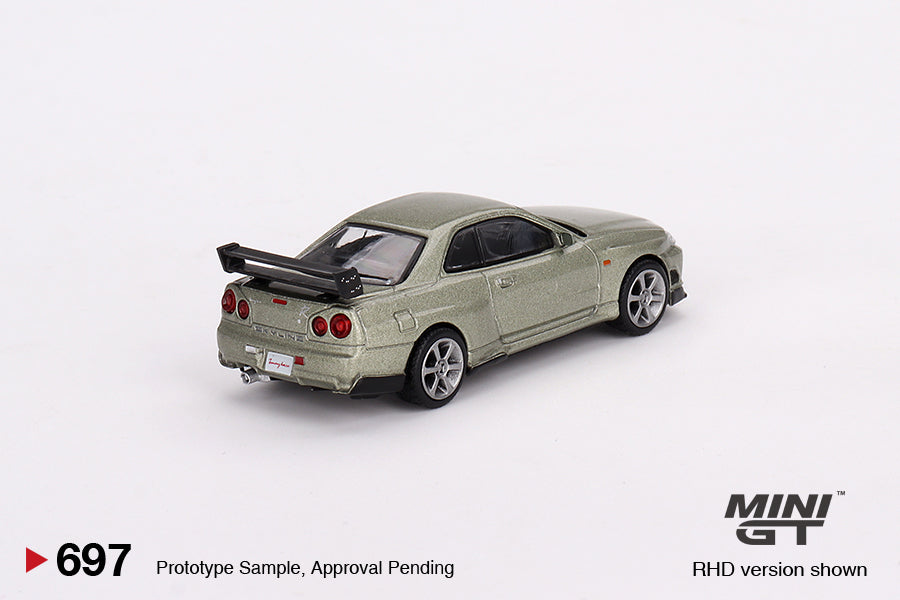 Mô hình xe Mini GT 1:64 Nissan Skyline GT-R (R34) Tommykaira R-z Millenium Jade - MGT00697