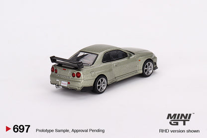 Mô hình xe Mini GT 1:64 Nissan Skyline GT-R (R34) Tommykaira R-z Millenium Jade - MGT00697