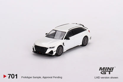 Mô hình xe Mini GT 1:64 Audi ABT RS6-R Glacier White Metallic - MGT00701