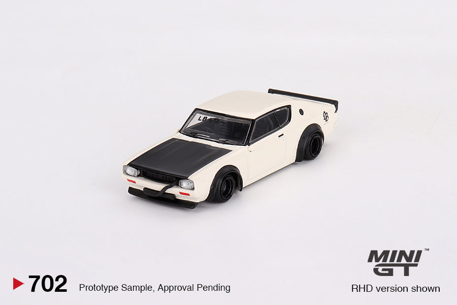 Mô hình xe Mini GT 1:64 Nissan Skyline Kenmeri Liberty Walk White - MGT00702