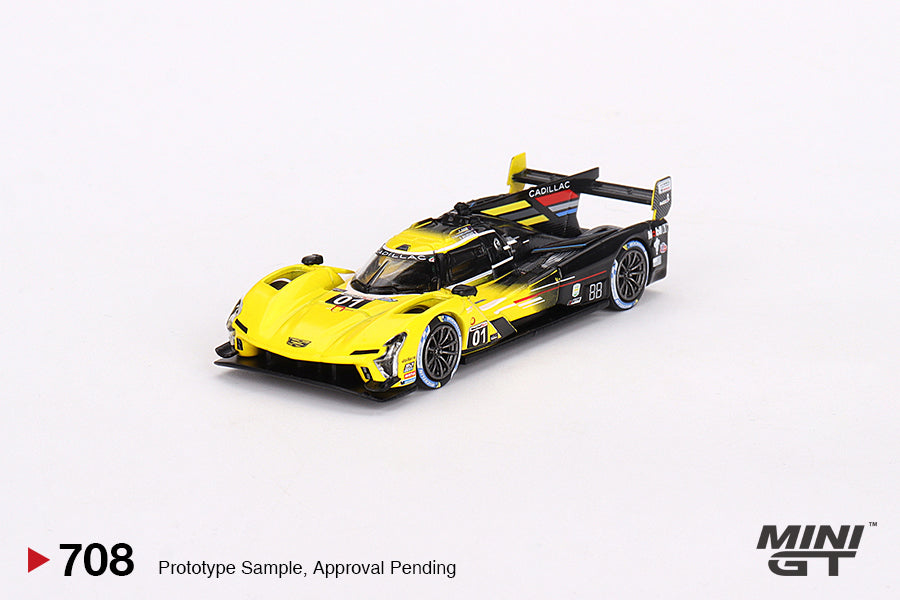 Mô hình xe Mini GT 1:64 Cadillac V-Series.R #01 Cadillac Racing 2023 IMSA Daytona 24 Hrs 3rd Place - MGT00708