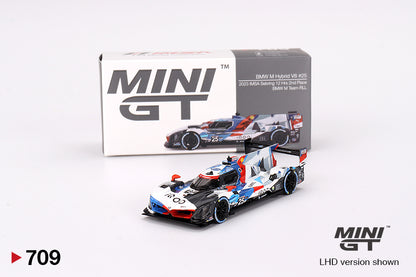 Mô hình xe Mini GT 1:64 BMW M Hybrid V8 #25 BMW M Team RLL 2023 IMSA Sebring 12 Hrs 2nd Place - MGT00709