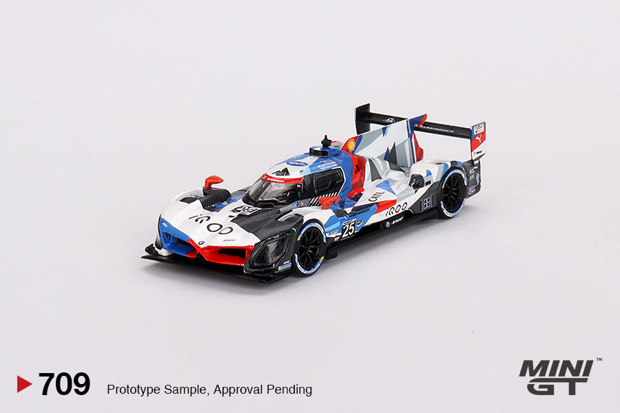 Mô hình xe Mini GT 1:64 BMW M Hybrid V8 #25 BMW M Team RLL 2023 IMSA Sebring 12 Hrs 2nd Place - MGT00709