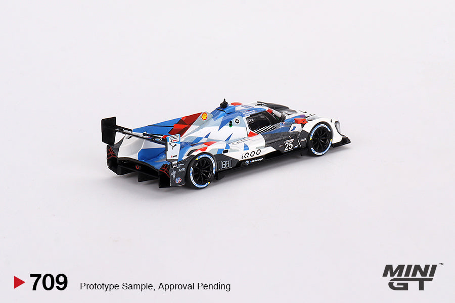 Mô hình xe Mini GT 1:64 BMW M Hybrid V8 #25 BMW M Team RLL 2023 IMSA Sebring 12 Hrs 2nd Place - MGT00709