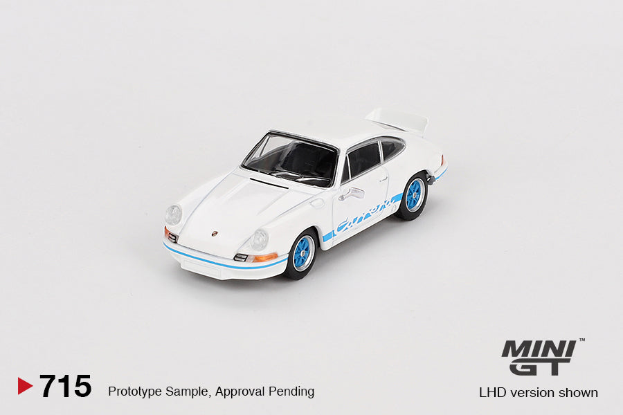 Mô hình xe Mini GT 1:64 Porsche 911 Carrera RS 2.7 Grand Prix White with Blue Livery - MGT00715