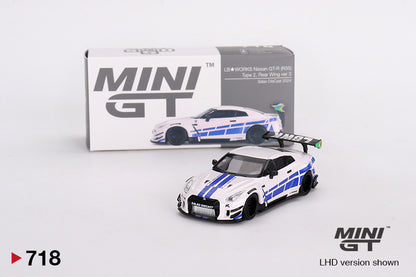 Mô hình xe Mini GT 1:64 Nissan GT-R (R35) LB★WORKS Type 2, Rear Wing ver 3 - MGT00718
