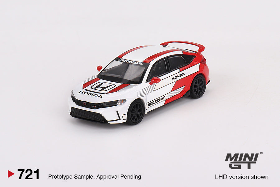 Mô hình xe Mini GT 1:64 Honda Civic Type R #2 2023 Pace Car White - MGT00721