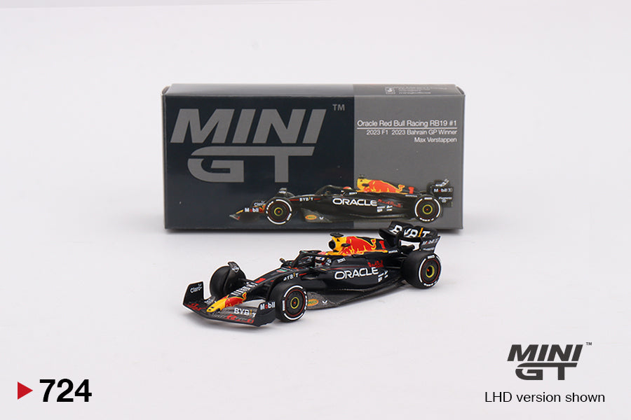 Mô hình xe Mini GT 1:64 Oracle Red Bull Racing RB19 #1 Max Verstappen 2023 F1 2023 Bahrain GP Winner - MGT00724