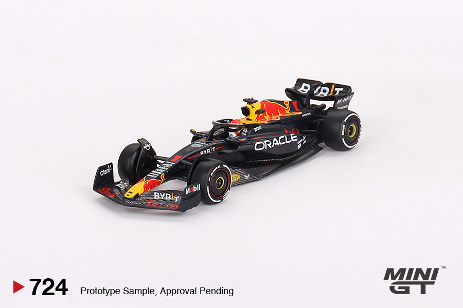 Mô hình xe Mini GT 1:64 Oracle Red Bull Racing RB19 #1 Max Verstappen 2023 F1 2023 Bahrain GP Winner - MGT00724