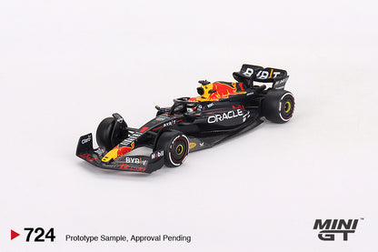 Mô hình xe Mini GT 1:64 Oracle Red Bull Racing RB19 #1 Max Verstappen 2023 F1 2023 Bahrain GP Winner - MGT00724