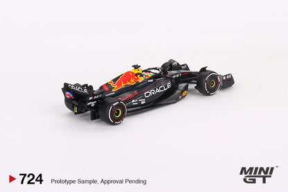 Mô hình xe Mini GT 1:64 Oracle Red Bull Racing RB19 #1 Max Verstappen 2023 F1 2023 Bahrain GP Winner - MGT00724