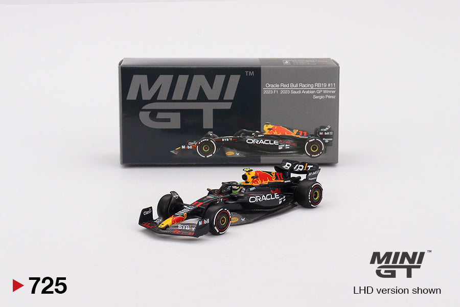 Mô hình xe Mini GT 1:64 Oracle Red Bull Racing RB19 #11 Sergio Pérez 2023 F1 2023 Saudi Arabian GP Winner - MGT00725