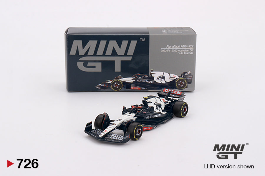 Mô hình xe Mini GT 1:64 AlphaTauri AT04 #22 Yuki Tsunoda 2023 F1 2023 Australian GP - MGT00726