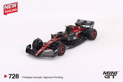 Mô hình xe Mini GT 1:64 Alfa Romeo C43 #24 Zhou Guanyu 2023 F1 2023 Australian GP - MGT00728
