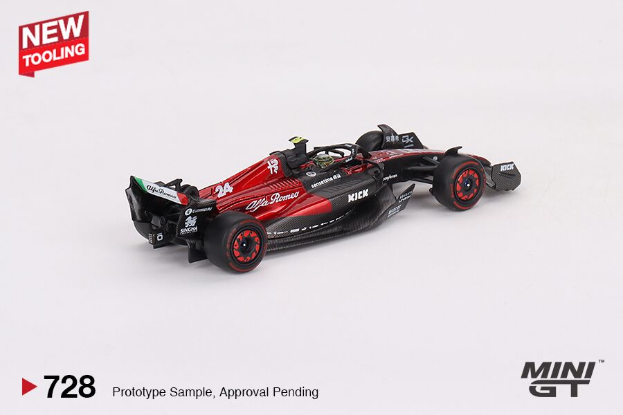 Mô hình xe Mini GT 1:64 Alfa Romeo C43 #24 Zhou Guanyu 2023 F1 2023 Australian GP - MGT00728