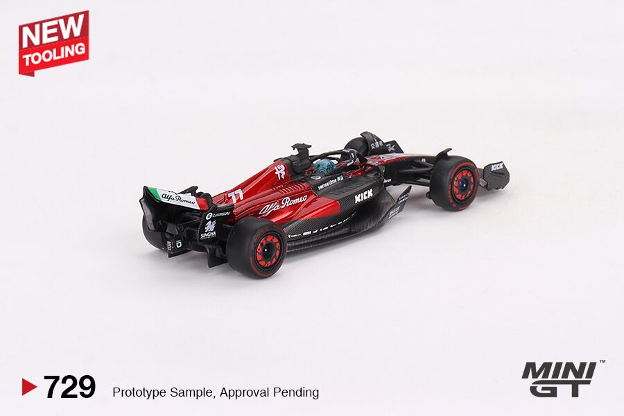 Mô hình xe Mini GT 1:64 Alfa Romeo C43 #77 Valtteri Bottas 2023 F1 2023 Australian GP - MGT00729