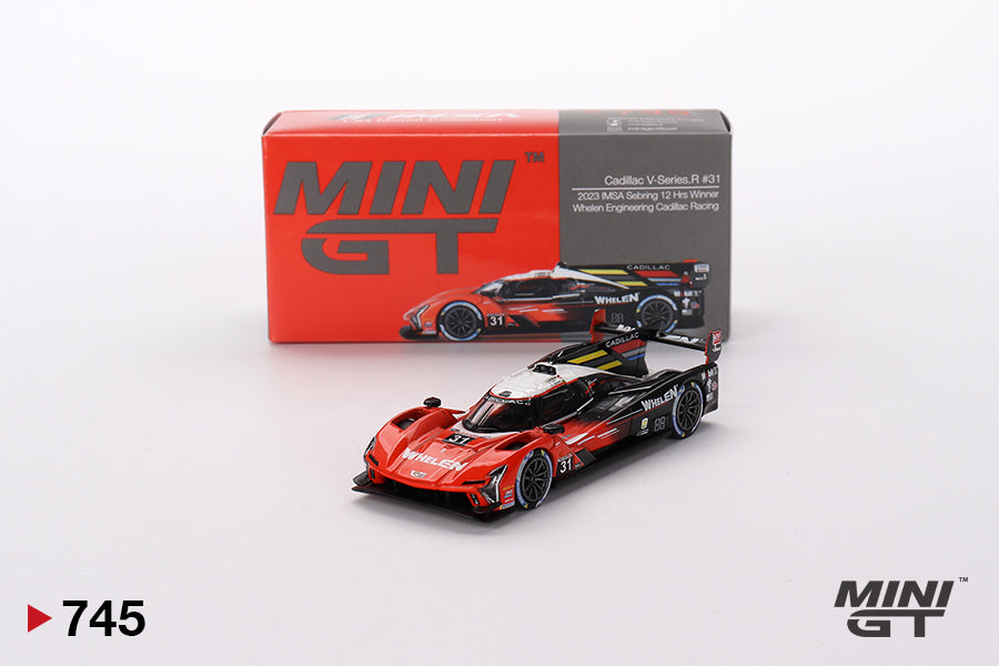 Mô hình xe Mini GT 1:64 Cadillac V-Series.R #31 Whelen Engineering Cadillac Racing 2023 IMSA Sebring 12 Hrs Winner - MGT00745
