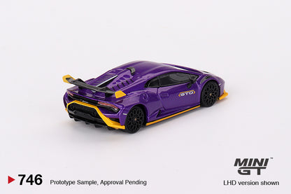 Mô hình xe Mini GT 1:64 Lamborghini Huracán STO Viola Pasifae - MGT00746