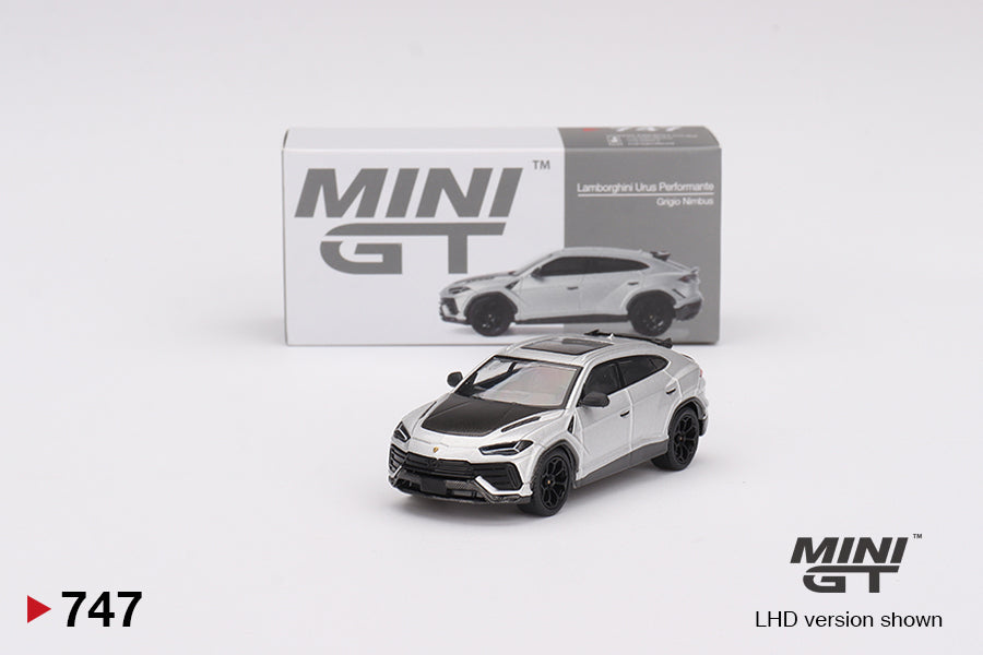 Mô hình xe Mini GT 1:64 Lamborghini Urus Performante Grigio Nimbus - MGT00747