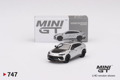 Mô hình xe Mini GT 1:64 Lamborghini Urus Performante Grigio Nimbus - MGT00747