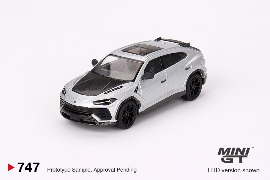 Mô hình xe Mini GT 1:64 Lamborghini Urus Performante Grigio Nimbus - MGT00747