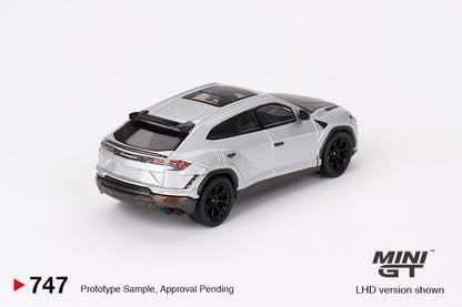 Mô hình xe Mini GT 1:64 Lamborghini Urus Performante Grigio Nimbus - MGT00747