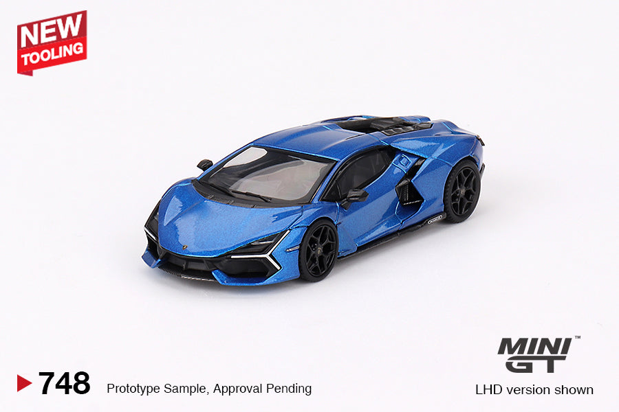 Mô hình xe Mini GT 1:64 Lamborghini Revuelto Blu Eleos - MGT00748