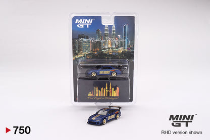 Mô hình xe Mini GT 1:64 Nissan Silvia (S15) Top Secret Matte Blue w/ Gold Accent 2024 One Night in Malaysia Exclusive - MGT00750