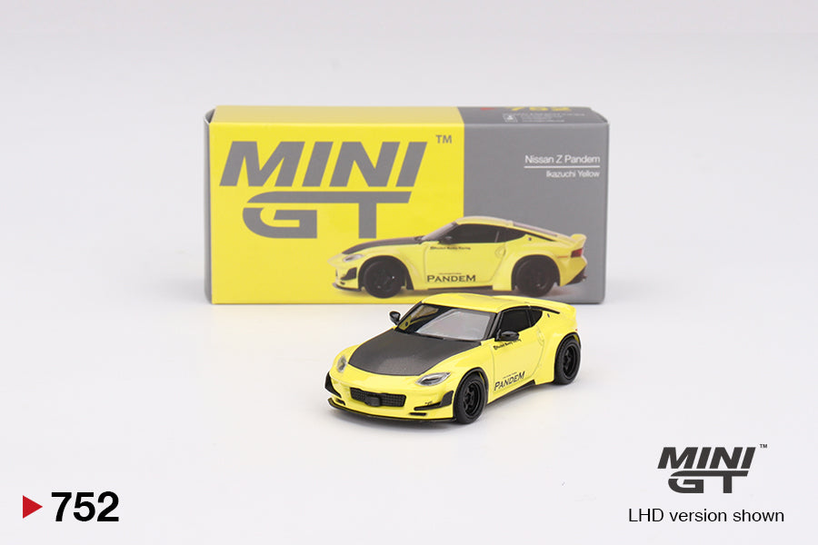 Mô hình xe Mini GT 1:64 Nissan Z Pandem Ikazuchi Yellow - MGT00752