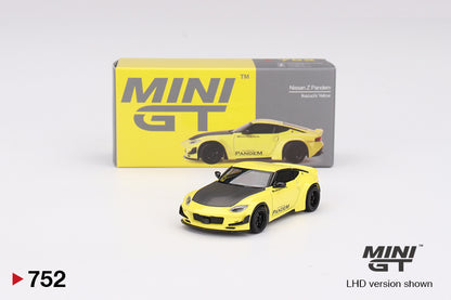 Mô hình xe Mini GT 1:64 Nissan Z Pandem Ikazuchi Yellow - MGT00752