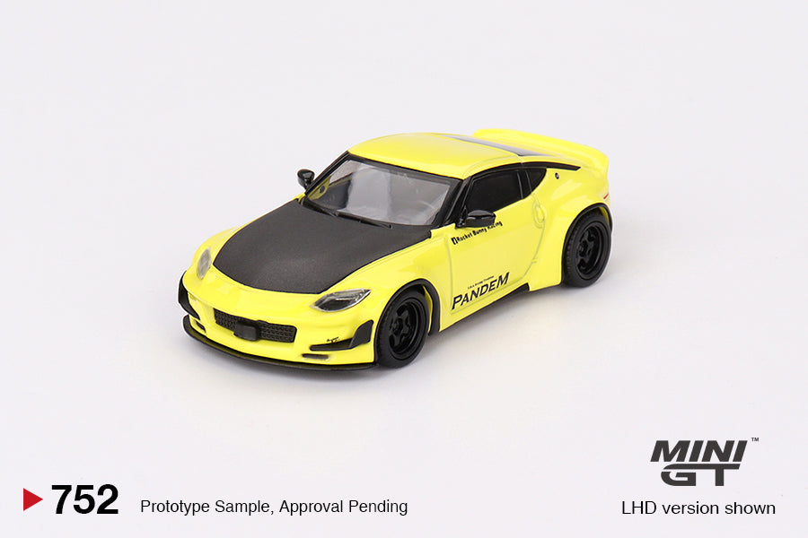 Mô hình xe Mini GT 1:64 Nissan Z Pandem Ikazuchi Yellow - MGT00752