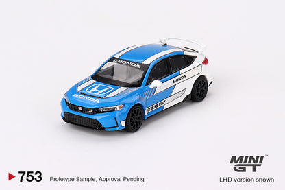 Mô hình xe Mini GT 1:64 Honda Civic Type R #3 2023 Pace Car Blue - MGT00753