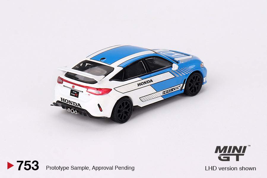Mô hình xe Mini GT 1:64 Honda Civic Type R #3 2023 Pace Car Blue - MGT00753
