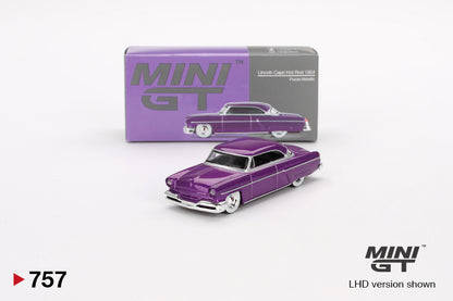 Mô hình xe Mini GT 1:64 Lincoln Capri Hot Rod 1954 Purple Metallic - MGT00757