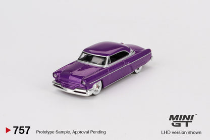 Mô hình xe Mini GT 1:64 Lincoln Capri Hot Rod 1954 Purple Metallic - MGT00757