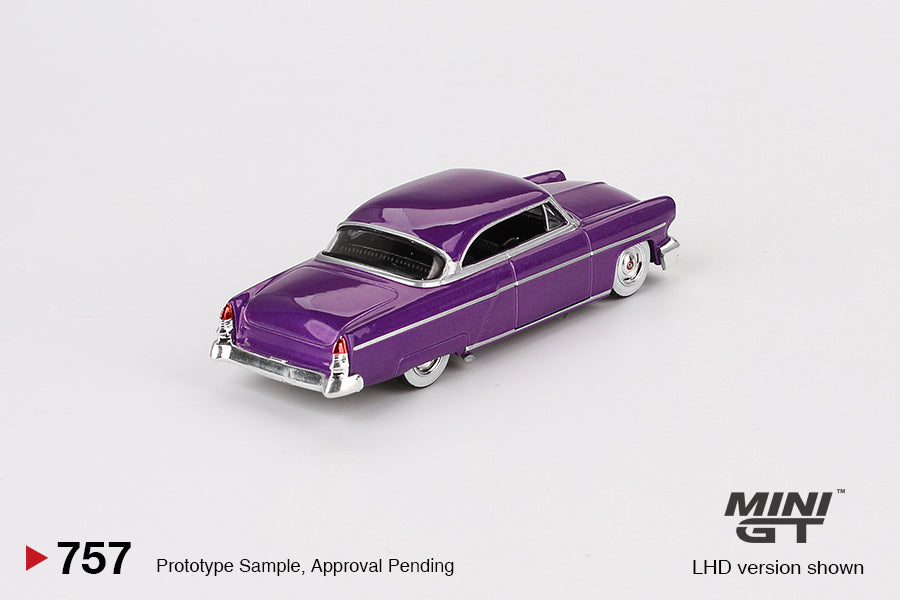 Mô hình xe Mini GT 1:64 Lincoln Capri Hot Rod 1954 Purple Metallic - MGT00757