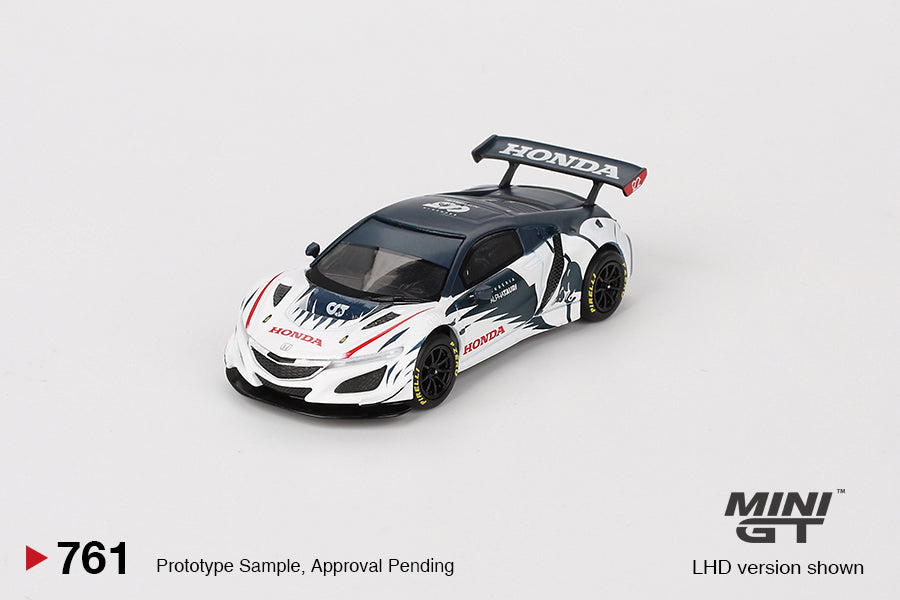 Mô hình xe Mini GT 1:64 Honda NSX GT3 EVO AlphaTauri Yuki Tsunoda 2023 Red Bull Formula Nurburgring - MGT00761