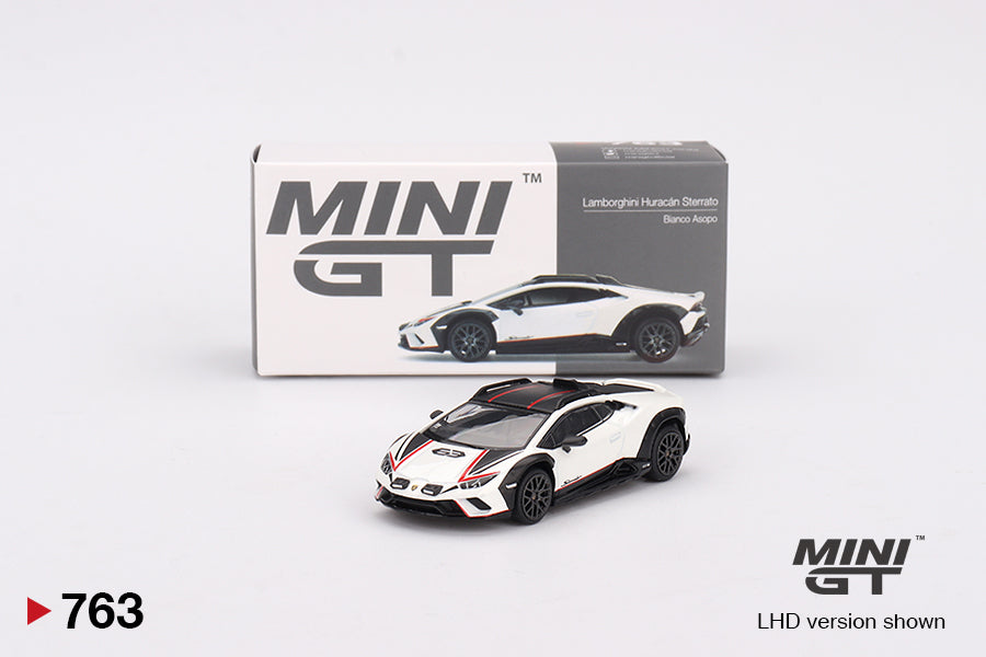 Mô hình xe Mini GT 1:64 Lamborghini Huracán Sterrato Bianco Asopo - MGT00763