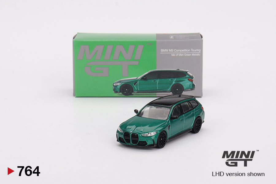 Mô hình xe Mini GT 1:64 BMW M3 Competition Touring Isle of Man Green Metallic - MGT00764