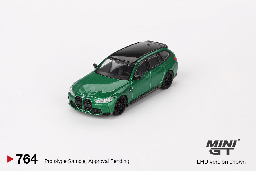 Mô hình xe Mini GT 1:64 BMW M3 Competition Touring Isle of Man Green Metallic - MGT00764