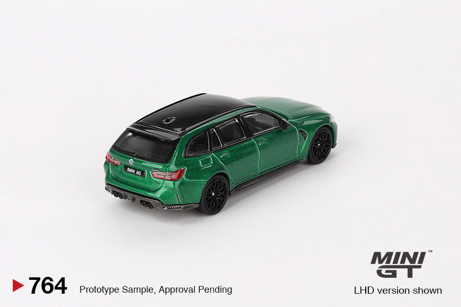 Mô hình xe Mini GT 1:64 BMW M3 Competition Touring Isle of Man Green Metallic - MGT00764