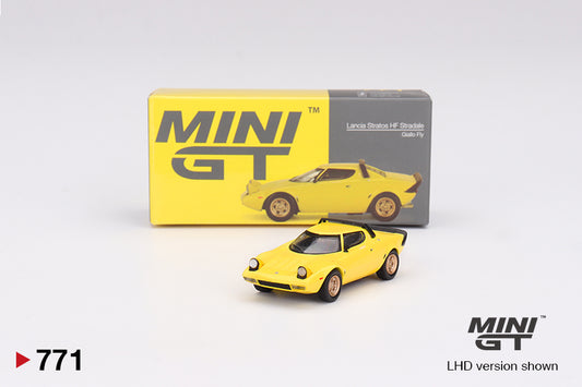 Mô hình xe Mini GT 1:64 Lancia Stratos HF Stradale Giallo Fly - MGT00771