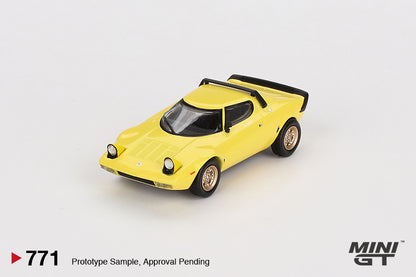 Mô hình xe Mini GT 1:64 Lancia Stratos HF Stradale Giallo Fly - MGT00771